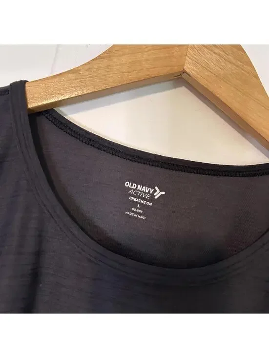 Old Navy Active Workout Gray Sleeveless Breathable Muscle Tank Women's Large - Picture 3 of 5